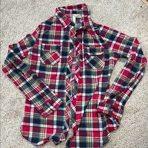 Bella D Plaid Kids/girls flannel Shirt - large 3/$15
